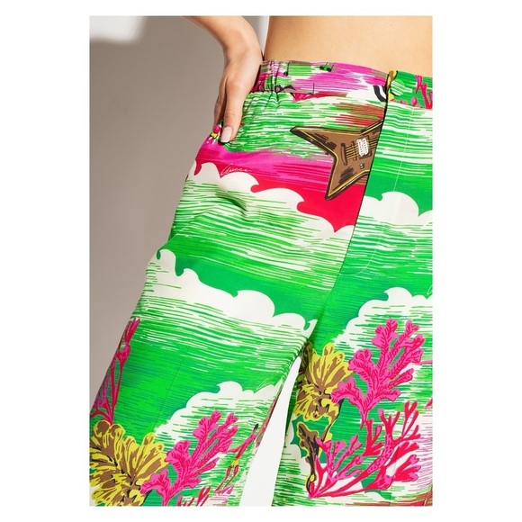 GUCCI Bermuda Shorts Green Pink White US 4 EU 40 Beach Surf Guitar NWT New - Picture 5 of 16